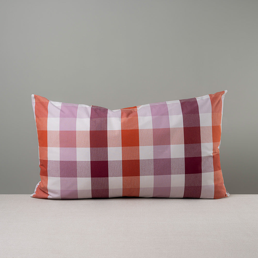  Front Side of Large Rectangle Lollop Cushion in Red Cotton, Berry 