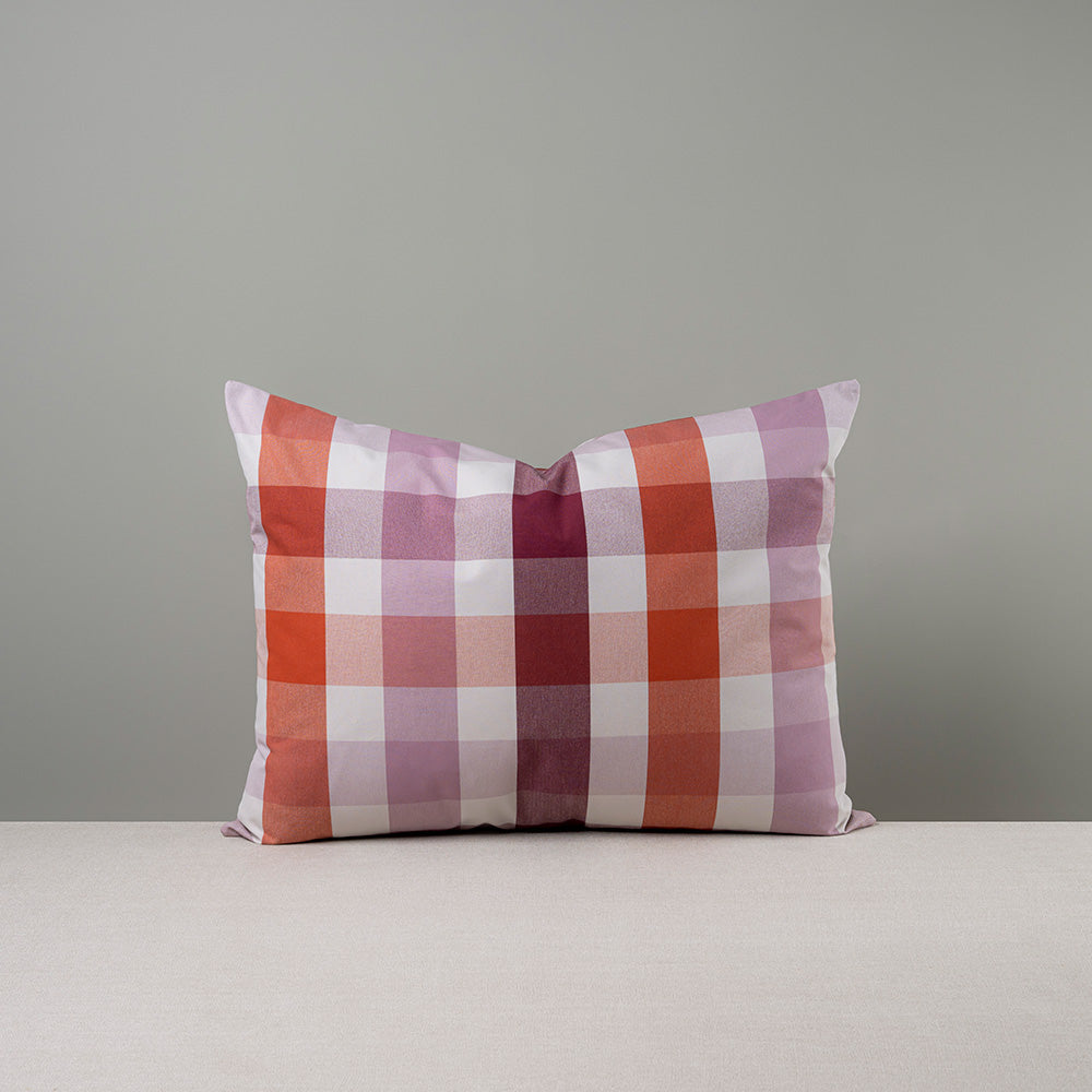  Front Side of Medium Rectangle Lollop Cushion in Red Cotton, Berry 
