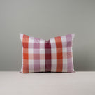 Front Side of Medium Rectangle Lollop Cushion in Red Cotton, Berry