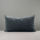 Front Side of Large Rectangle Lollop Cushion in Grey(Mercury) Velvet - By Nicola Harding & Co.