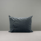Back Side of Large Rectangle Lollop Cushion in Grey(Mercury) Velvet With 2 Buttons - NiX