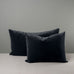 image of Rectangle Lollop Cushion in Intelligent Velvet, Black Onyx