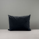 Front Side of Rectangle Lollop Cushion in Black Velvet - By NiX