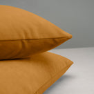 2 Rectangle Lollop Cushion in Orange(Spice) Velvet Edge Design Closeup - NiX