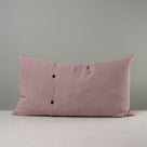 Back Side of Large Rectangle Lollop Cushion in Purple(Heather) With 2 Special Button - Nicola Harding