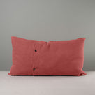 Back Side of Large Rectangle Lollop Cushion in Red(Rouge) With 2 Buttons - Nicola Harding
