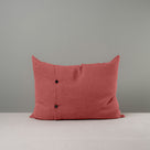 Back Side of Medium Rectangle Lollop Cushion in Red(Rouge) With 2 Buttons - NiX