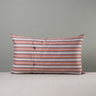Back Side of Rectangle Lollop Cushion in Slow Lane Cotton Linen, Berry With 2 Buttons - NiX
