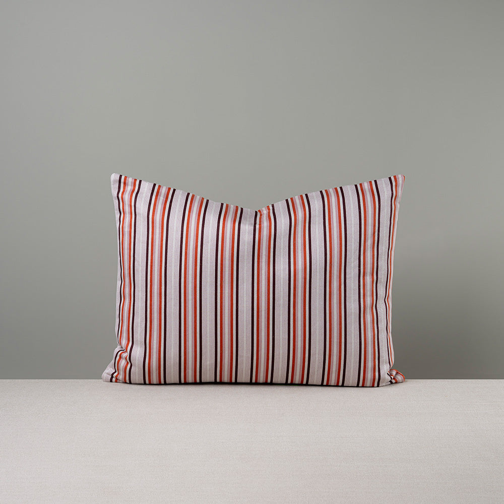  Front Side of Rectangle Lollop Cushion in Slow Lane Cotton Linen, Berry - NH & Co 