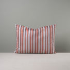 Front Side of Rectangle Lollop Cushion in Slow Lane Cotton Linen, Berry - NH & Co