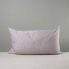 Rectangle Lollop Cushion in Berry Red Ticking Cotton - Nicola Harding