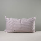 Rectangle Lollop Cushion in Berry Red Ticking Cotton - Nicola Harding