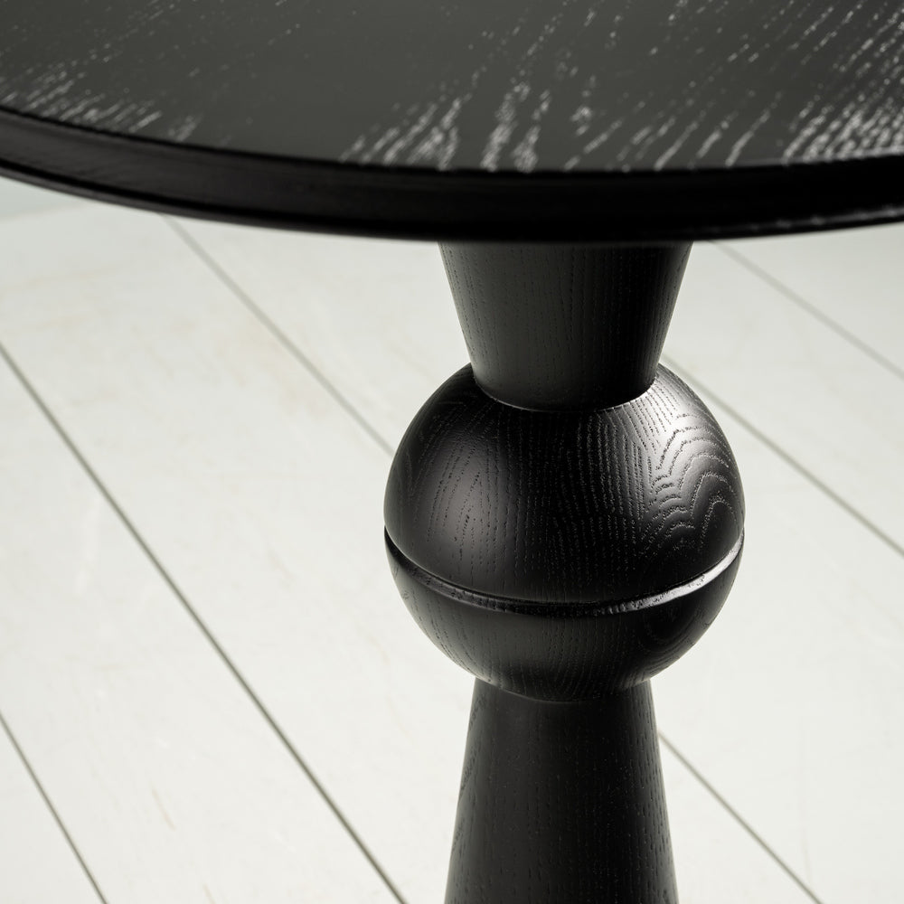  Base Design of Anecdote Pedestal Table, Coal Black 