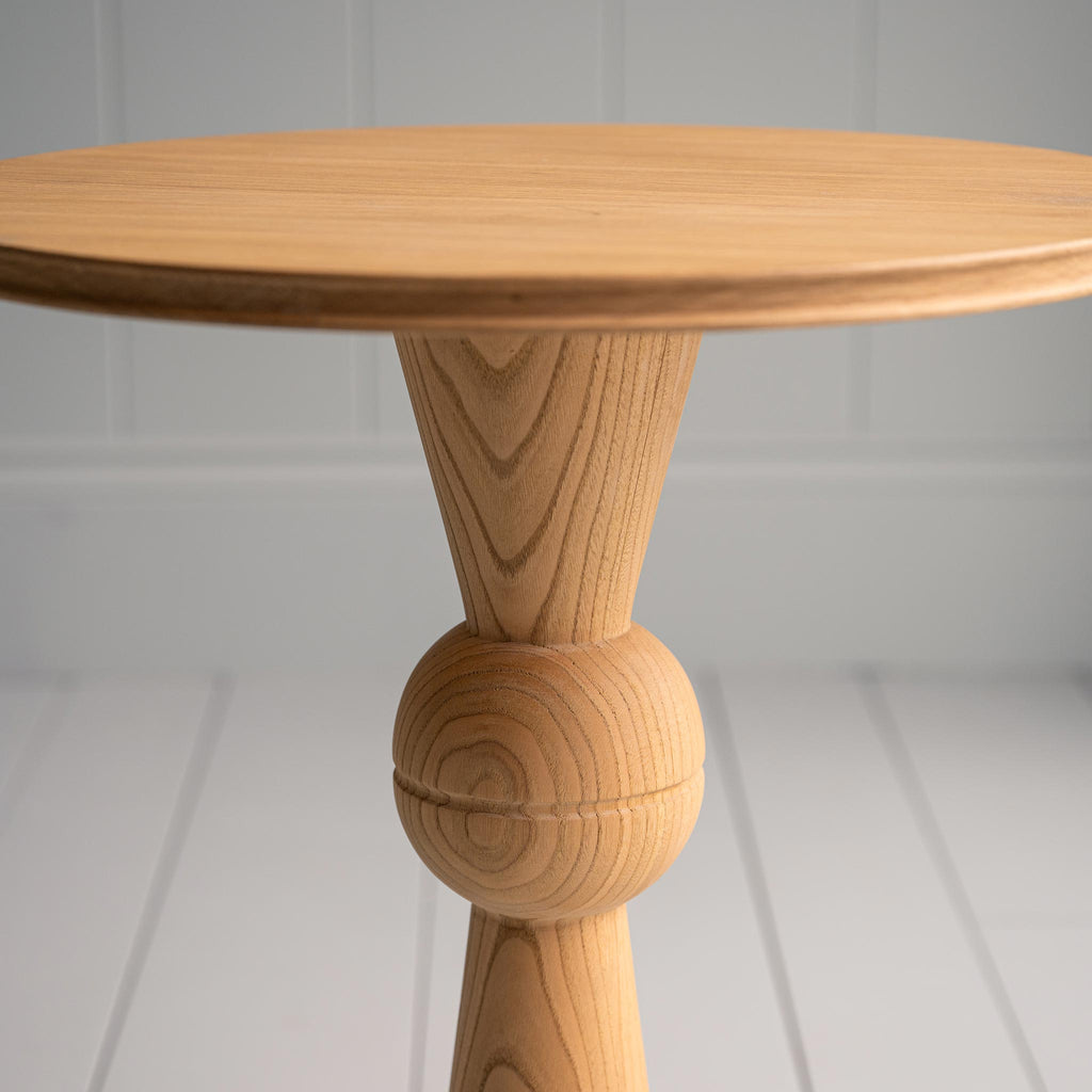  Closeup of Anecdote Pedestal Table, Oiled Oak - Nicola Harding & Co. 