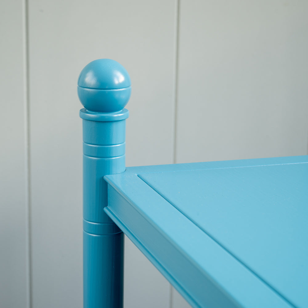  Design Closeup of Revive Side Table, Cerulean Blue 