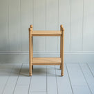 Side View of Revive Side Table, Oiled Oak