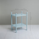 Dimensions of Revive Light Blue Side Table Height 70cm, Length 50cm, and Width is 40cm - By NiX Studio