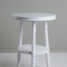 Spindle Side Table, White - Nicola Harding