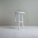 Spindle Side Table, White - Nicola Harding