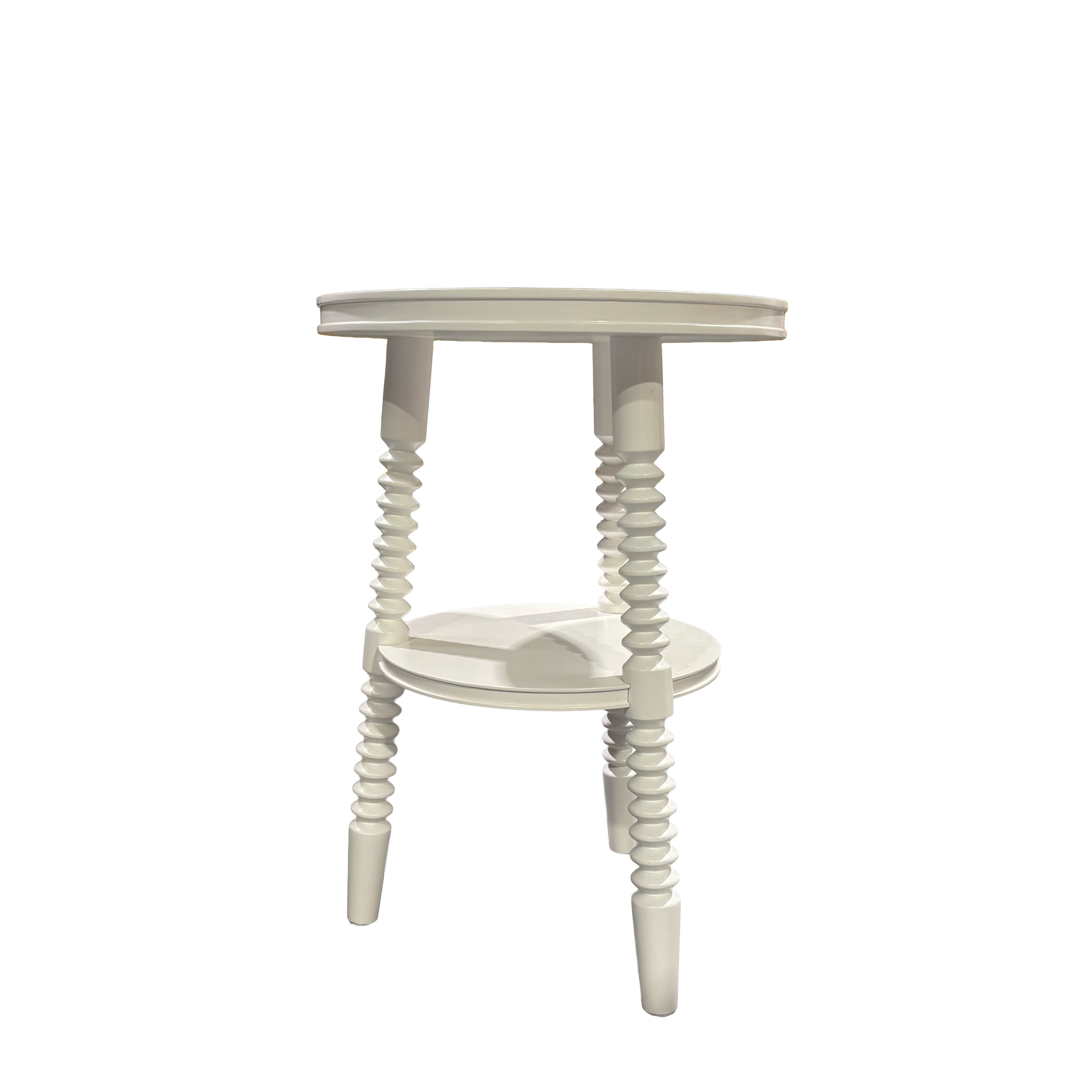  Ex-Display - Spindle Side Table, Soft White 