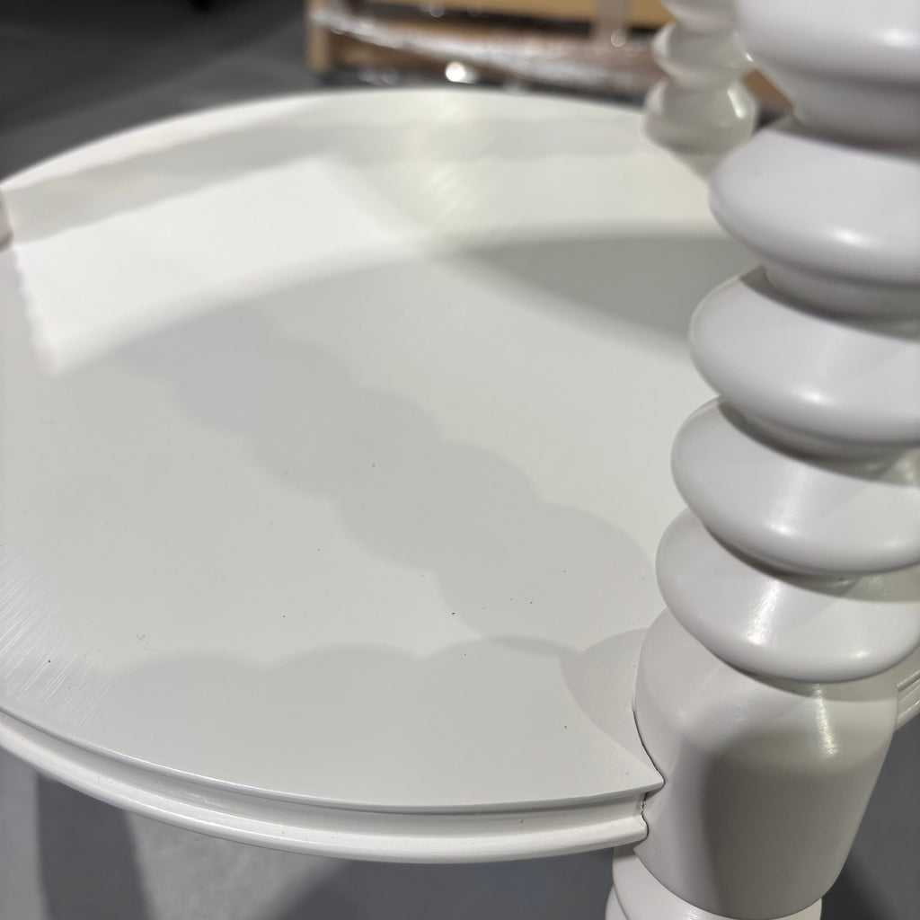  Ex-Display - Spindle Side Table, Soft White 