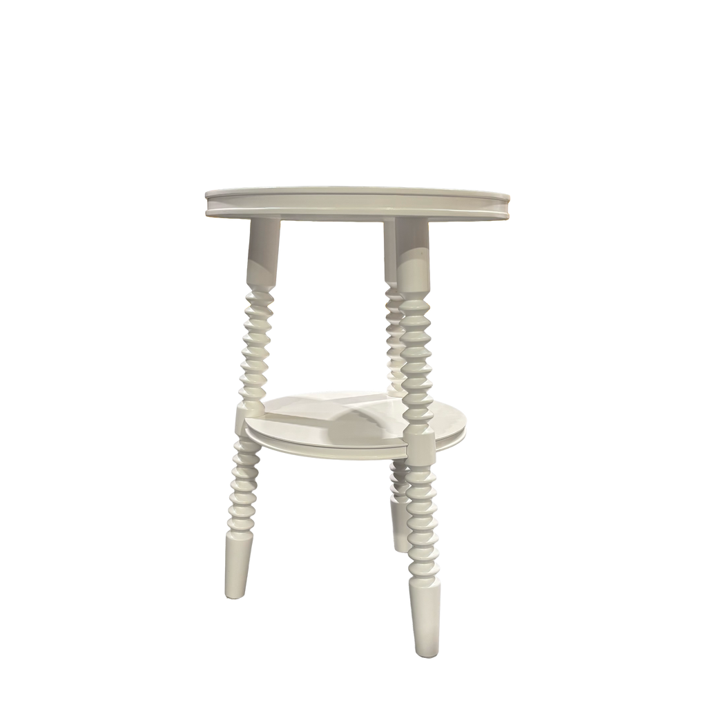  Ex-Display - Spindle Side Table, Soft White 