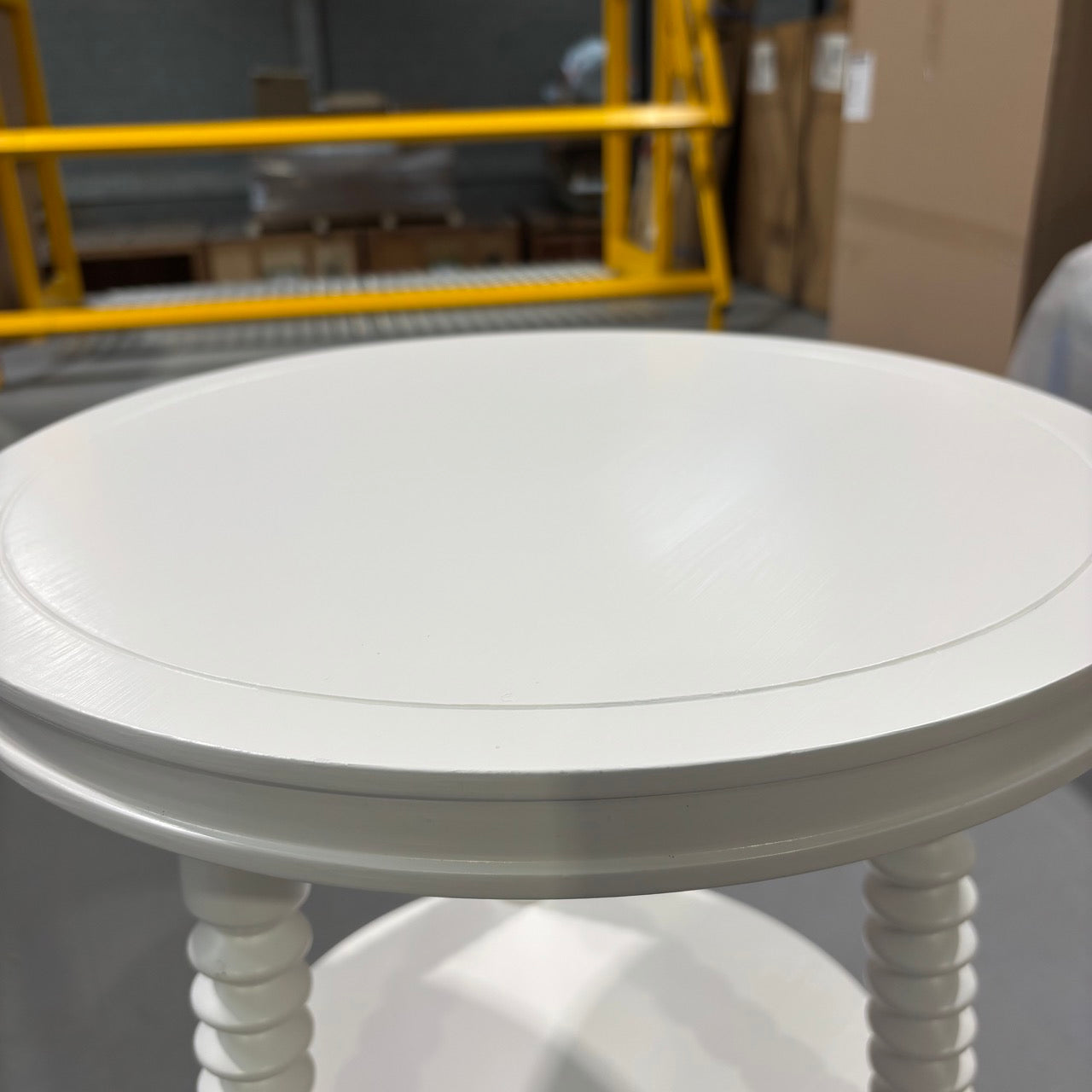  Ex-Display - Spindle Side Table, Soft White 