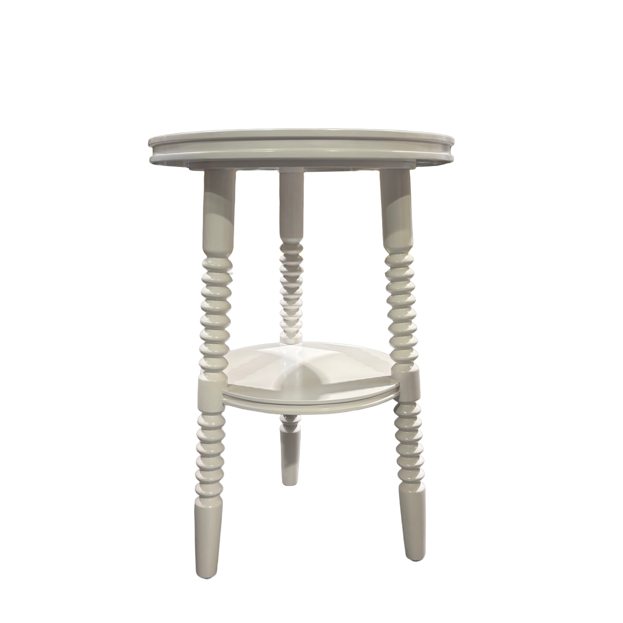  End-of-the-Line - Spindle Side Table, Soft White 