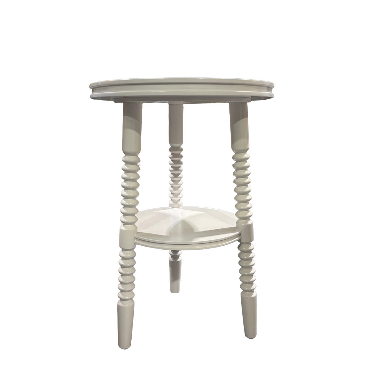 End-of-the-Line - Spindle Side Table, Soft White