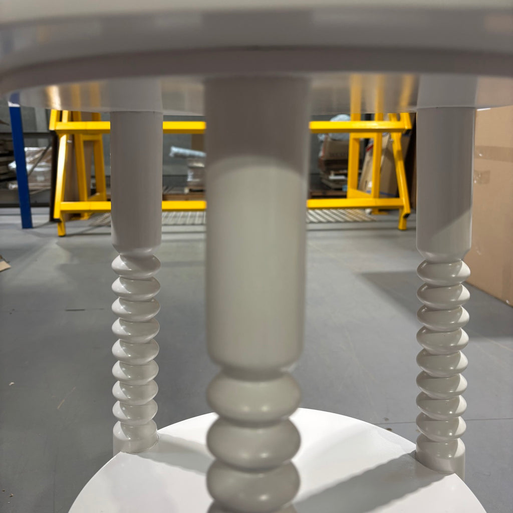  End-of-the-Line - Spindle Side Table, Soft White 