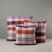 image of Square Kip Cushion in Checkmate Cotton, Berry