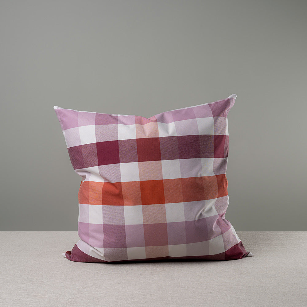  Front Side of Extra Large Square Cushion in Cotton, Berry - By NiX 