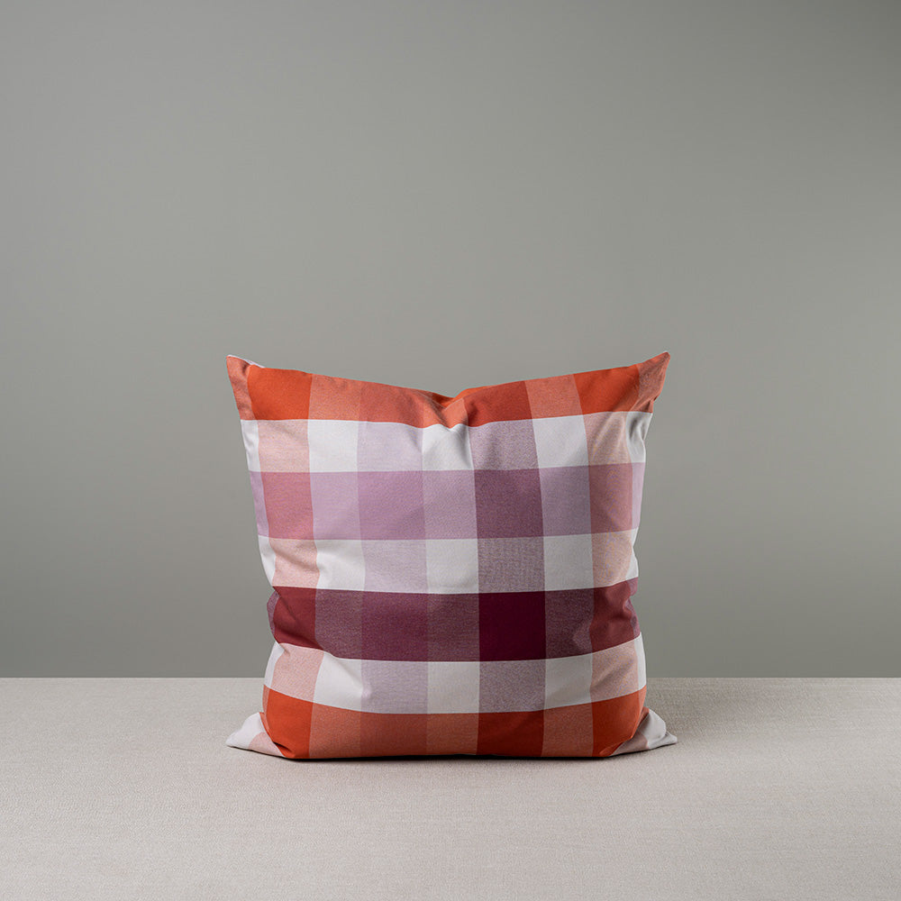  Front Side of Large Square Cushion in Cotton, Berry - Nicola Harding & Co. 