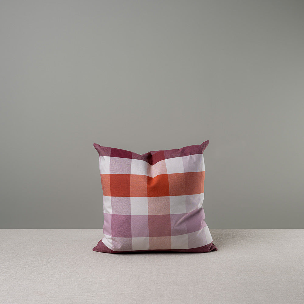  Front Side of Medium Square Cushion in Cotton, Berry - By NiX 