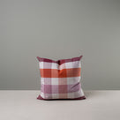 Front Side of Medium Square Cushion in Cotton, Berry - By NiX