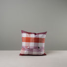 Back Side of Square Cushion in Cotton, Berry with 2 Buttons - By NiX