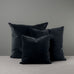 image of Square Kip Cushion in Intelligent Velvet, Black Onyx