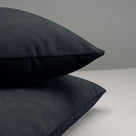 2 Square Cushion in Black Velvet On Top Of each Other - NiX