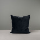 Front Side of Large Square Cushion in Black Velvet - By NiX