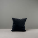 Front Side of Medium Square Cushion in Black Velvet - By NiX