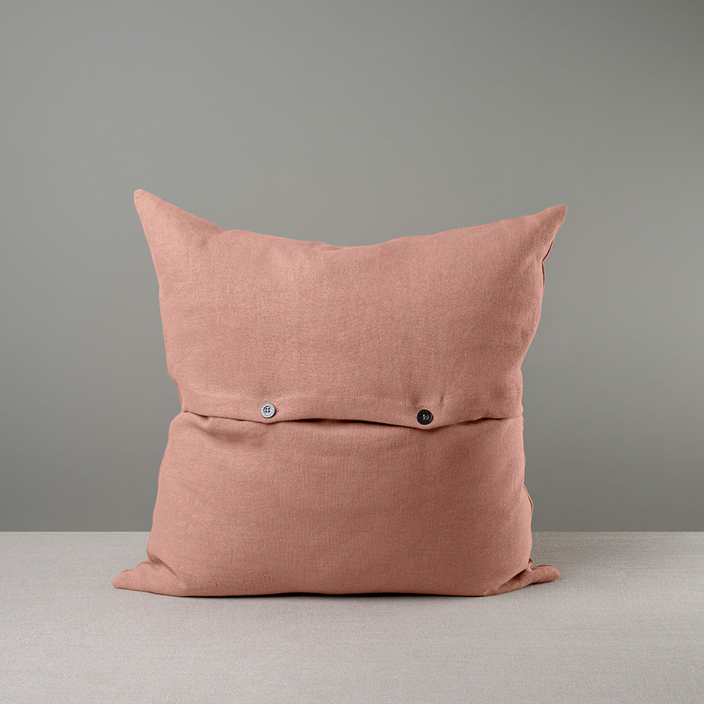 Back Side of Extra Large Square Cushion in Roseberry color with 2 black Button -  Nicola Harding & Co.