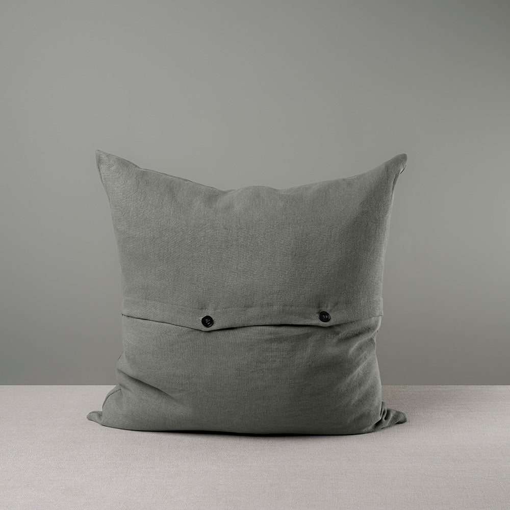Back Side of Grey Square Cushion With 2 Buttons - By NiX