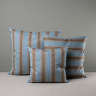 3 Different Sizes of Square Cushions in Cotton, Blue - NiX by Nicola Harding & Co.
