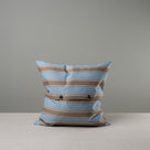 Back Side of Large Square Cushion in Cotton, Blue With 2 Buttons
