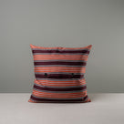 Back Side of Large Square Kip Cushion in Regatta Cotton, Flame With 2 Buttons - NiX