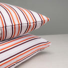 2 Square Kip Cushion in Berry Cotton Linen on top of each other - NiX