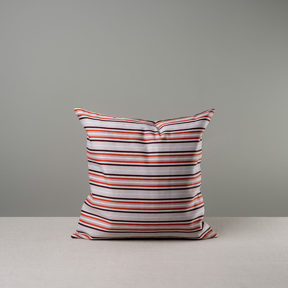 Front Side of Large Square Kip Cushion in Berry Cotton Linen - By NiX