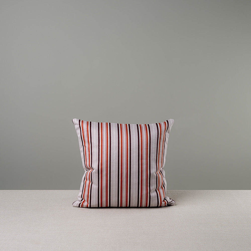 Front Side of Medium Square Kip Cushion in Berry Cotton Linen - By NiX 