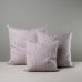 image of Square Kip Cushion in Ticking Cotton, Berry