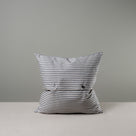 Back Side of Large Square Cushion in Ticking Cotton With 2 Buttons.